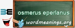 WordMeaning blackboard for osmerus eperlanus